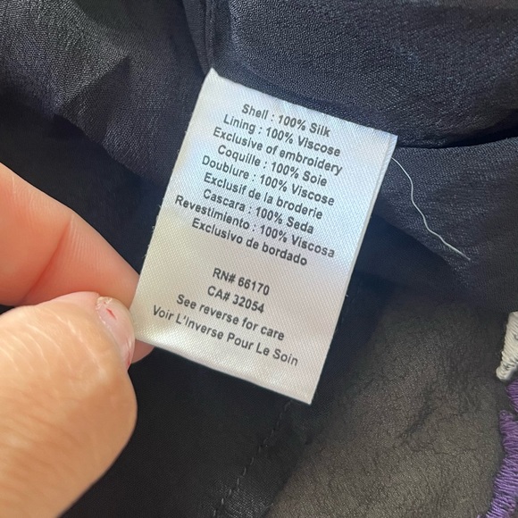 Rococo Sand RARE Silk T-Back Embroidered Long Sleeve Mini Dress - Picture 9 of 13